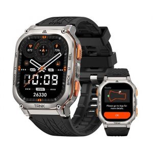 Montre connectée Homme Kospet Tank M3 Ultra Argent GPS 480mAh 5ATM Bracelet connectée