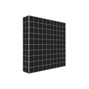 Gabion vert avec non-tissé 100 cm x 100 cm x 20 cm (L x H x P), maille 10 cm x 10 cm, spirale