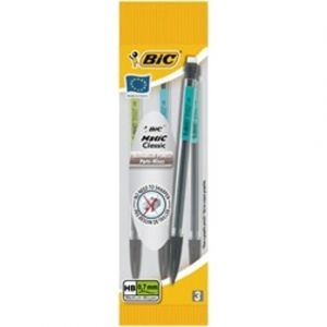 Bic 3 porte-mines Matic Classic, bout gomme