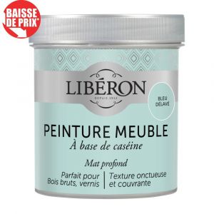 Image de Liberon Peinture meuble à base de caséine 0 5L Bleu Délavé