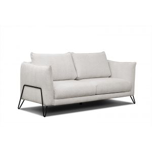 Canapé droit 3 places tissu écru - HOSTEN