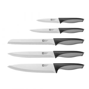 Richardson Sheffield Set 5 couteaux de cuisine - Advantage - Acier inoxydable 13 C, Finition Satinée - Noir et Gris