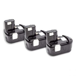 Vhbw 3x Batterie NiMH 1500mAh (18V) pour outils &eacute;lectriques Powertools Tools Hitachi DH 18DLX, DS 18DFL, DS 18DFLG, DS 1