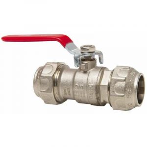 Rain Vanne sph&egrave;re laiton d25 pour tube en poly&eacute;thyl&egrave;ne