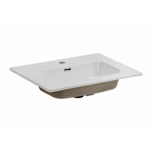 AC-D&eacute;co Vasque &agrave; encastrer - L 91 x l 46 x H 17 cm - Blanc - Livraison gratuite