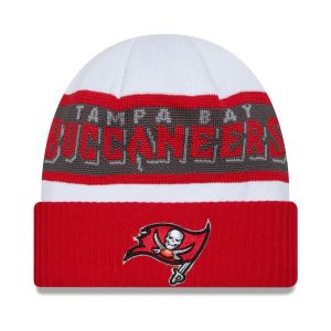 New era Tampa Bay Buccaneers NFL 2023 Sideline Tech Knit OTC White Beanie - One-Size