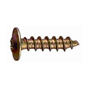 Index 1000 vis menuiserie PVC t&ecirc;te bomb&eacute;e et rondelle basse 4 x 17 mm bichromat&eacute; - P904017