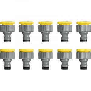 Jardibric Lots de 10 Raccord D'arrosage (Nez de Robinet 3/4 - 1/2)