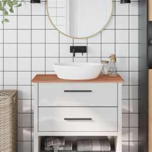 VidaXL Comptoir de salle de bain 80x40x1,5 cm bois massif de hêtre