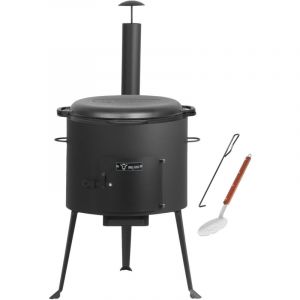 Kazan en fonte avec four Kazan ø 44 cm Marmite en fonte 19 L avec couvercle Goulasch - Bbq-toro
