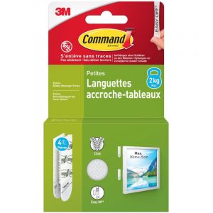 3M Languettes Tab Deco Blanc S 4 Paires -R 17202bp 00