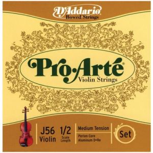 Image de D'Addario Bowed Jeu de cordes pour violon Pro-Arte, manche 1/2, tension Medium