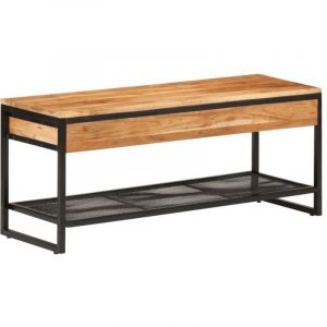 VidaXL Banc à chaussures 110x35x45 cm bois massif d'acacia et fer