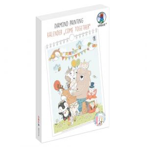 Ursus 43550000F - Diamond Painting Calendrier Come Together, Calendrier de Bricolage avec Pierres en Diamant à Personnaliser, Calendrier Mural avec Reliure à Spirale