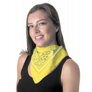 Ruedelafete Bandana Jaune à motifs noirs