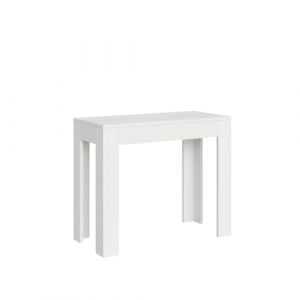 CasaArredoStudio Bora Small Console Extensible, Aluminium, Blanc, Allungabile
