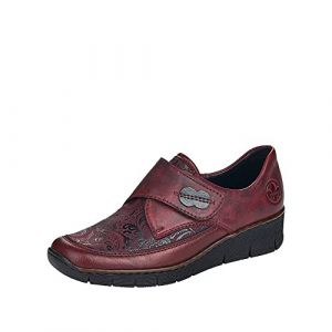 Image de Rieker Damen Halbschuhe Rot, Mocassin Femme, Rouge, 37 EU