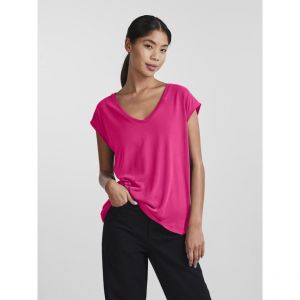 Image de Pieces T-Shirt Basique Kamala Fushia - Fushia - M - Femme - T-shirts & Blouse - Boutique Seven's