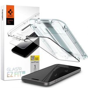 Spigen GLAS.tR EZ Fit - Protection d'&eacute;cran pour t&eacute;l&eacute;phone portable - verre - pour Apple iPhone 15