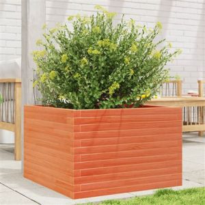 VidaXL Jardinière cire marron 70x70x45,5 cm bois de pin massif, jardinière d'extérieur, bac à fleurs, boîte à plantes, jardinière de terrasse