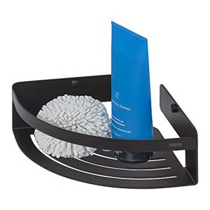 Tiger Caddy Panier de douche angulaire 18,4 cm Noir