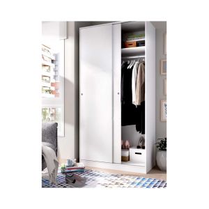 Image de Befara - armoire avec portes coulissantes eight - Blanc - Blanc