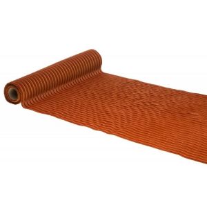 Ruedelafete Chemin de table Velours Cotelé luisant 3m, Ambre
