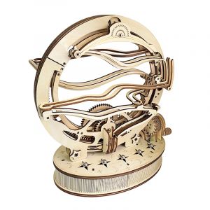 Dam Maquette en bois 3d, avec mouvement mécanique design de toupie orbital mécanique