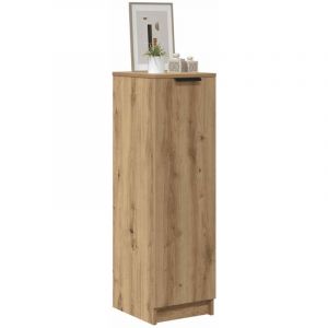 VidaXL Armoire &agrave; chaussures ch&ecirc;ne artisanal bois d'ing&eacute;nierie