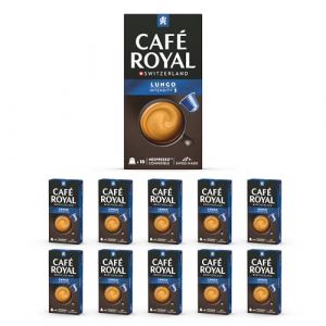 Caf&eacute; Royal 100 Capsules de Caf&eacute; en Aluminium Compatibles NESPRESSO &Agrave; USAGE DOMESTIQUE - LUNGO - Dosettes by C