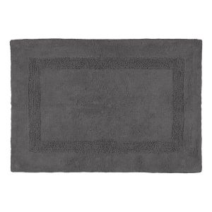 Stof Tapis d'Intérieur - Taille 50x80 cm - 100% Coton - Couleur Anthracite - Modèle Softness - Idéal dans Toutes Les pièces de la Maison - Lavable - Doux et Confortable