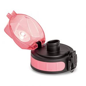 Klarstein Schmatzfatz Bouchon de Remplacement pour Gourde Sport, Couvercle d'Ouverture pour Bouteille d'Eau, Gourdes Adulte, Homme, Femme et Enfant, Gourde Sans BPA, Water Bottle Etanche et Anti Fuite, Rose