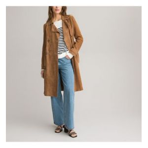 Veste trench long cuir