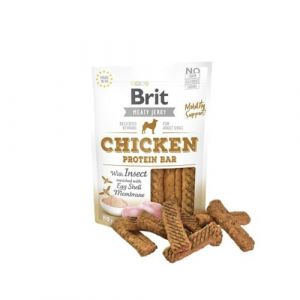 Friandises Chien &ndash; Brit Meaty Jerky Snack Chicken with insect protein bar &ndash; 80 gr
