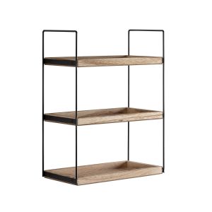 &Eacute;tag&egrave;re Ero &agrave; 3 niveaux, bois de paulownia - Marron