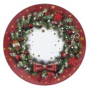 Atmosphera Créateur D'intérieur - Lot de 12 dessous d'assiette Couronne de Noël