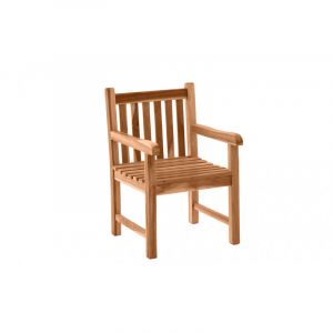 Vivabita Fauteuil de jardin en bois de teck massif naturel Eoline Naturel