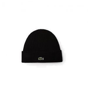 Lacoste Bonnet en laine Noir - Taille Talla única