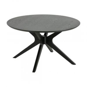 Table basse design scandinave TIM coloris chêne noir mat 80 x 45 cm
