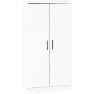 VidaXL Armoire &agrave; chaussure Blanc brillant 55x35x108 cm Bois ing&eacute;nierie