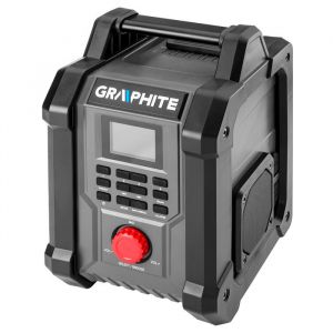 Graphite Energy 18V Radio de Chantier Portable Graphite