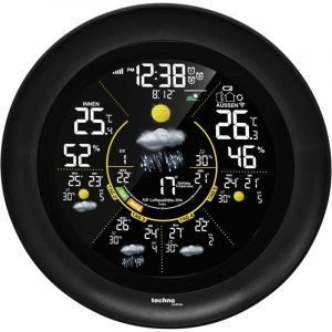 Technoline WD3040 Station m&eacute;t&eacute;o Internet - Design sp&eacute;cial &eacute;l&eacute;gant - Pr&eacute;visions m&eacute;t&eacute;orologiques r&eacute;gionales - Temp&eacute;ratures - Utilisation avec application m&eacute;t&eacute;o - Donn&eacute;es suppl&eacute;mentaires sur le smartphone