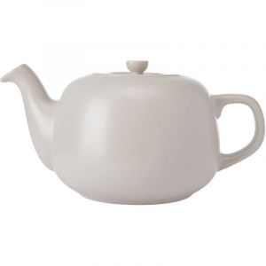 La Cafeti&egrave;re Grande th&eacute;i&egrave;re classique traditionnelle &agrave; poign&eacute;e confortable et bec verseur anti-goutte, sert 6 tasses, pour sachets de th&eacute;, facile &agrave; nettoyer, passe au lave-vaisselle, 1,5 l, beige