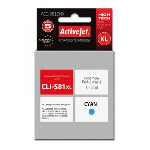Activejet ACC-581CNX - Compatible - Cyan - Canon - Canon Pixma TR7550 - TR8550 - TS6150 - TS6151 - TS6250 - TS6251 - TS8150 - TS8151 - TS8152