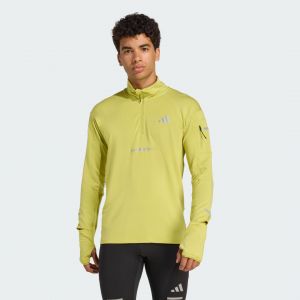 Adidas Adi365 Warm Half-Zip Maillot De Course Hommes - Jaune, Taille L