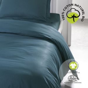 Today Parures de lit ORGANIC PAON - Couleur 140x200 cm - Taille Bleu