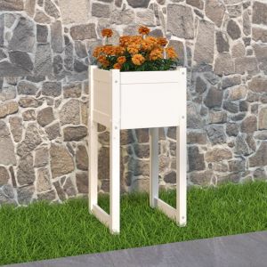 VidaXL Jardinière Blanc 40x40x81 cm Bois massif de pin