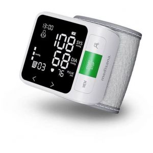 Medisana BW 360 connect tensiomètre à poignet, tensiometre connecté et pulsomètre avec application Bluetooth, échelle de feux tricolores, et fonction mémoire, avec box de rangement