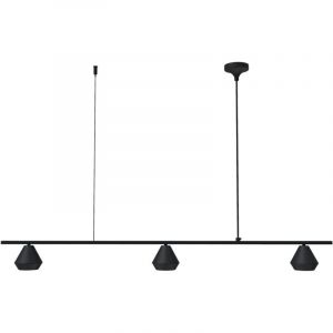 Suspension linéaire avec trois spots en noir