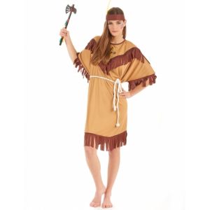 Déguisement indienne marron clair femme